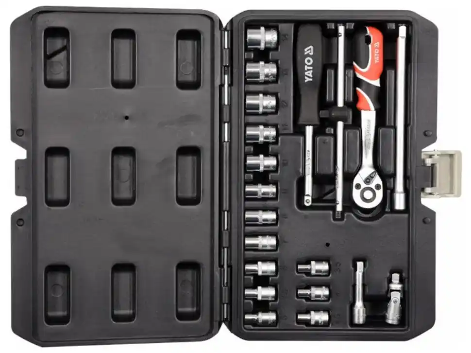 YATO YT14491 Dugókulcs készlet 20 részes 1/4" 3,5-14 mm CrV Prémium