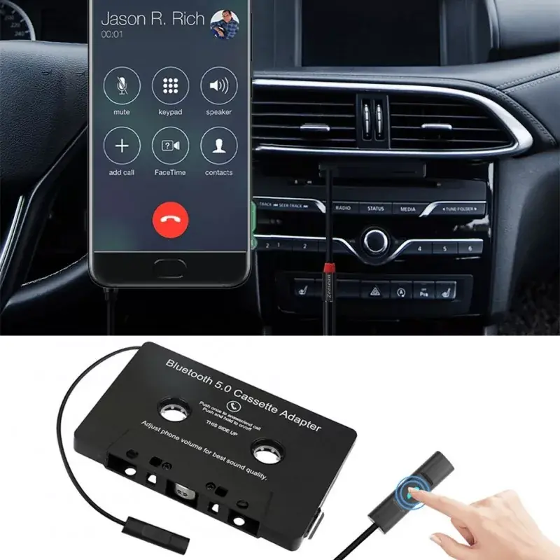 Bluetooth 5.0 kazettás adapter telefonhoz és autós CD-lejátszóhoz Kiárusítás
