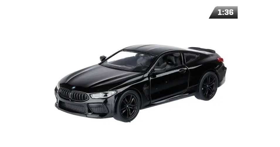 Makett autó, 1 38, BMW M8 Competition Coupe, fekete Biztonságos vásárlás