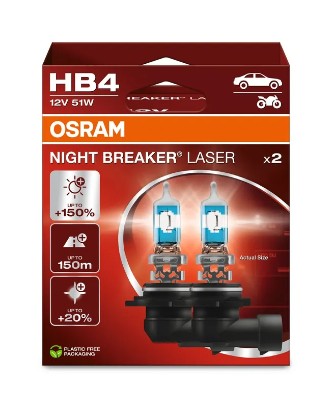 Népszerű Osram Night breaker laser +150% HB4 51w 2db