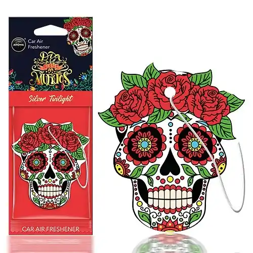 Kiárusítás Aroma Car, Illatosító, Dia de los Muertos, Silver Tattoo
