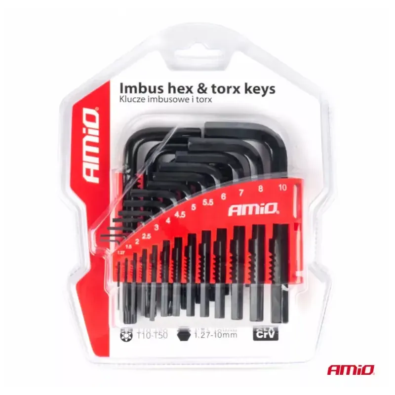 Vedd meg online Amio, Imbusz és Torx Készlet, 22db-os