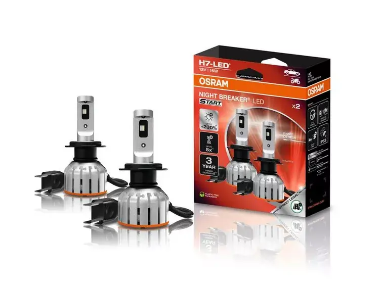 Osram, Night Breaker LED Start H7 +230% LED Szett, Street Legal Rendeld meg most