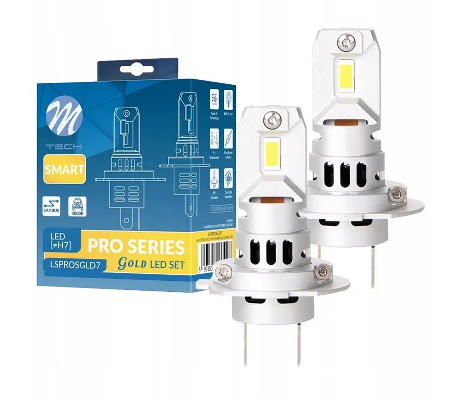M-Tech, Pro Series Gold, H7 Led Párban, 12V 4000k Vedd meg most
