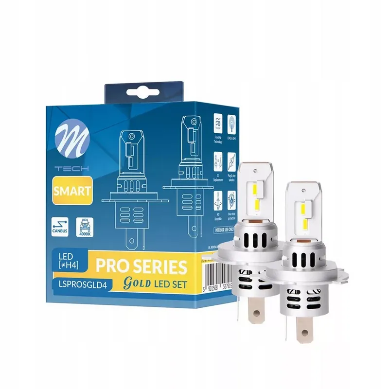 M-Tech, Pro Series Gold, H4 Led Párban, 12V 4000k Szuper akció